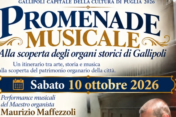 Gallipoli, Promenade Musicale: un viaggio tra gli organi storici della città