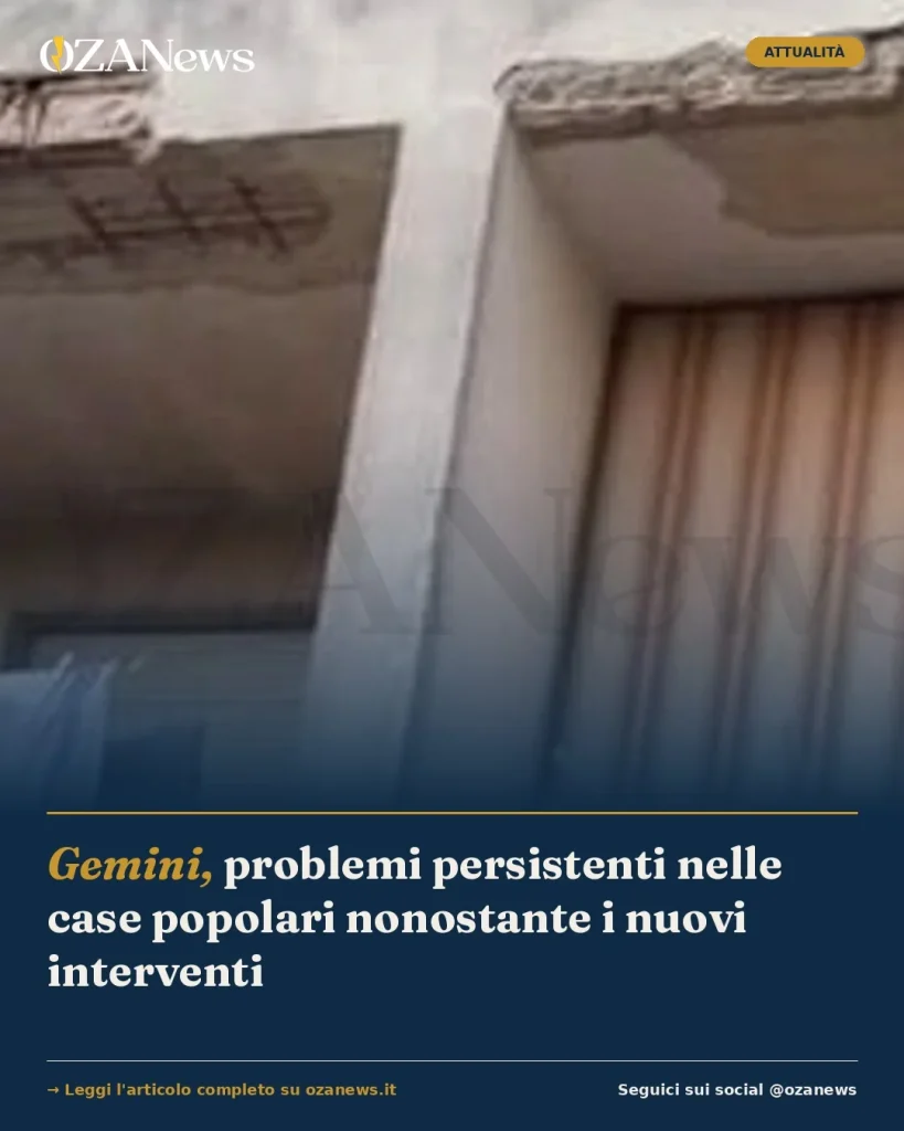 Gemini, problemi persistenti nelle case popolari nonostante i nuovi interventi