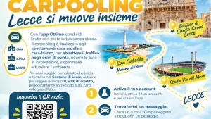 Lecce, al via ‘Barocco Carpooling’: mobilità condivisa per meno traffico e più risparmio