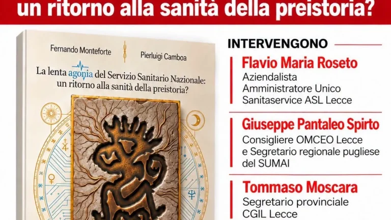Lecce, confronto sul futuro della sanità pubblica: presentazione del libro di Monteforte e Camboa