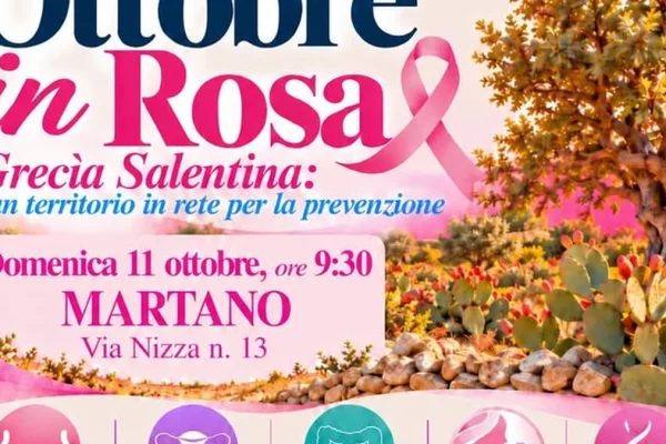 Martano, ‘Ottobre in Rosa’: screening gratuiti per la prevenzione oncologica