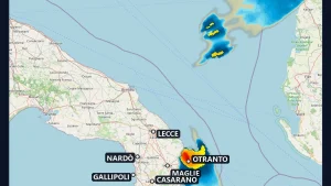 Meteo Flash, temporali e rovesci intensi sul Basso Salento: piogge su Otranto [VIDEO RADAR]