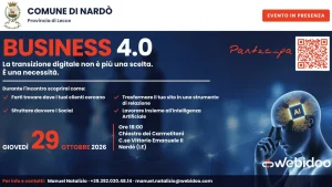 Nardò, incontro "Business 4.0" al Chiostro dei Carmelitani: focus su digitale e AI