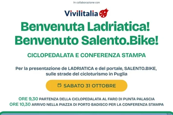 Otranto, presentazione Ladriatica e Salento.Bike: ciclopedalata da Punta Palascia
