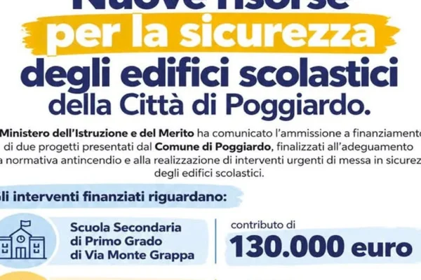 Poggiardo, 330.000 euro per la sicurezza delle scuole: finanziati due progetti