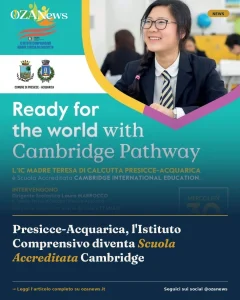 Anteprima di: Presicce-Acquarica, l'Istituto Comprensivo diventa Scuola Accreditata Cambridge