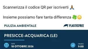 Presicce-Acquarica, Plastic Free organizza una giornata di pulizia ambientale il 18 ottobre