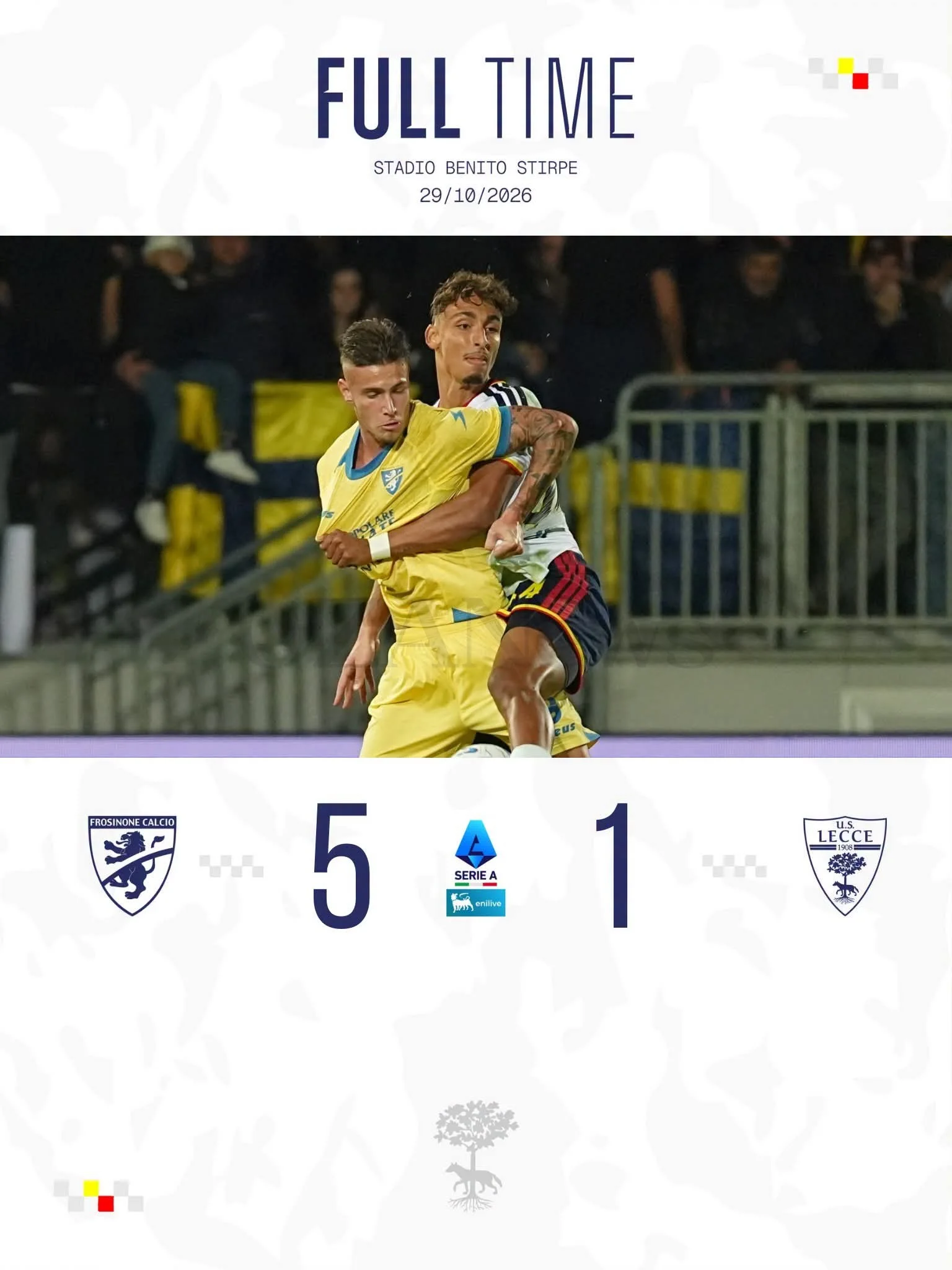 Serie A, Frosinone travolge il Lecce 5-1: pesante sconfitta per i giallorossi