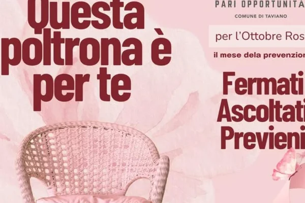 Taviano, la poltrona rosa itinerante per la prevenzione in ‘Ottobre Rosa’