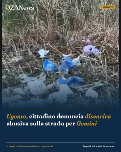 Ugento, cittadino denuncia discarica abusiva sulla strada per Gemini