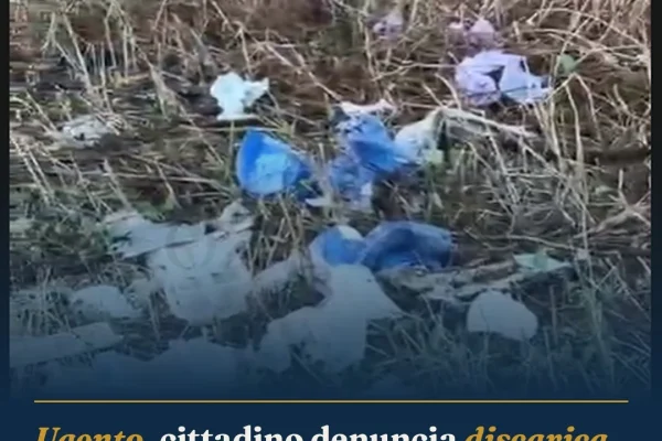 Ugento, cittadino denuncia discarica abusiva sulla strada per Gemini