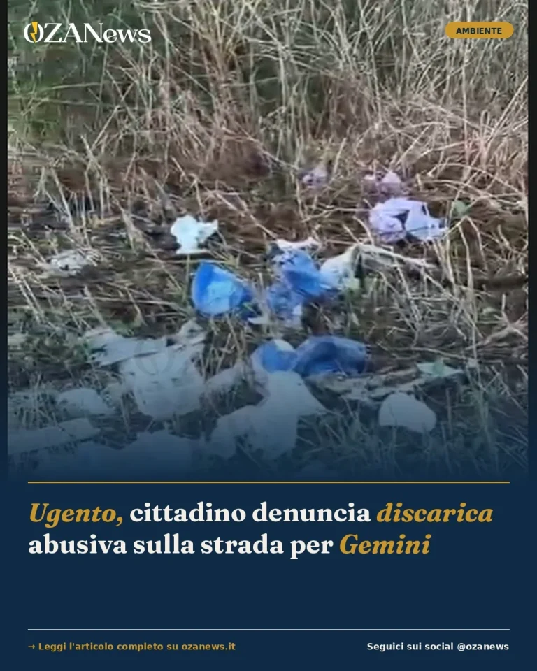 Ugento, cittadino denuncia discarica abusiva sulla strada per Gemini