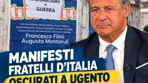 Foto di copertina: Ugento, manifesti FDI coperti: se la propaganda esagera e inventa una nuova realtà - Ugento