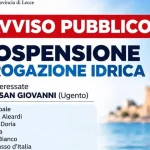 Anteprima di: Ugento, sospensione idrica a Torre San Giovanni: giovedì 22 ottobre stop all'acqua