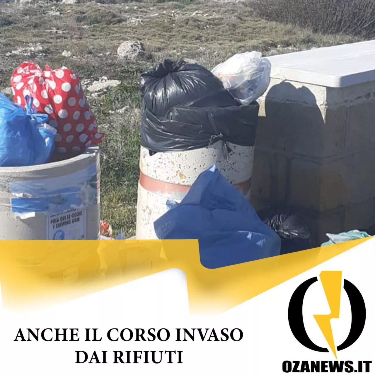 anche il corso invaso dai rifiuti