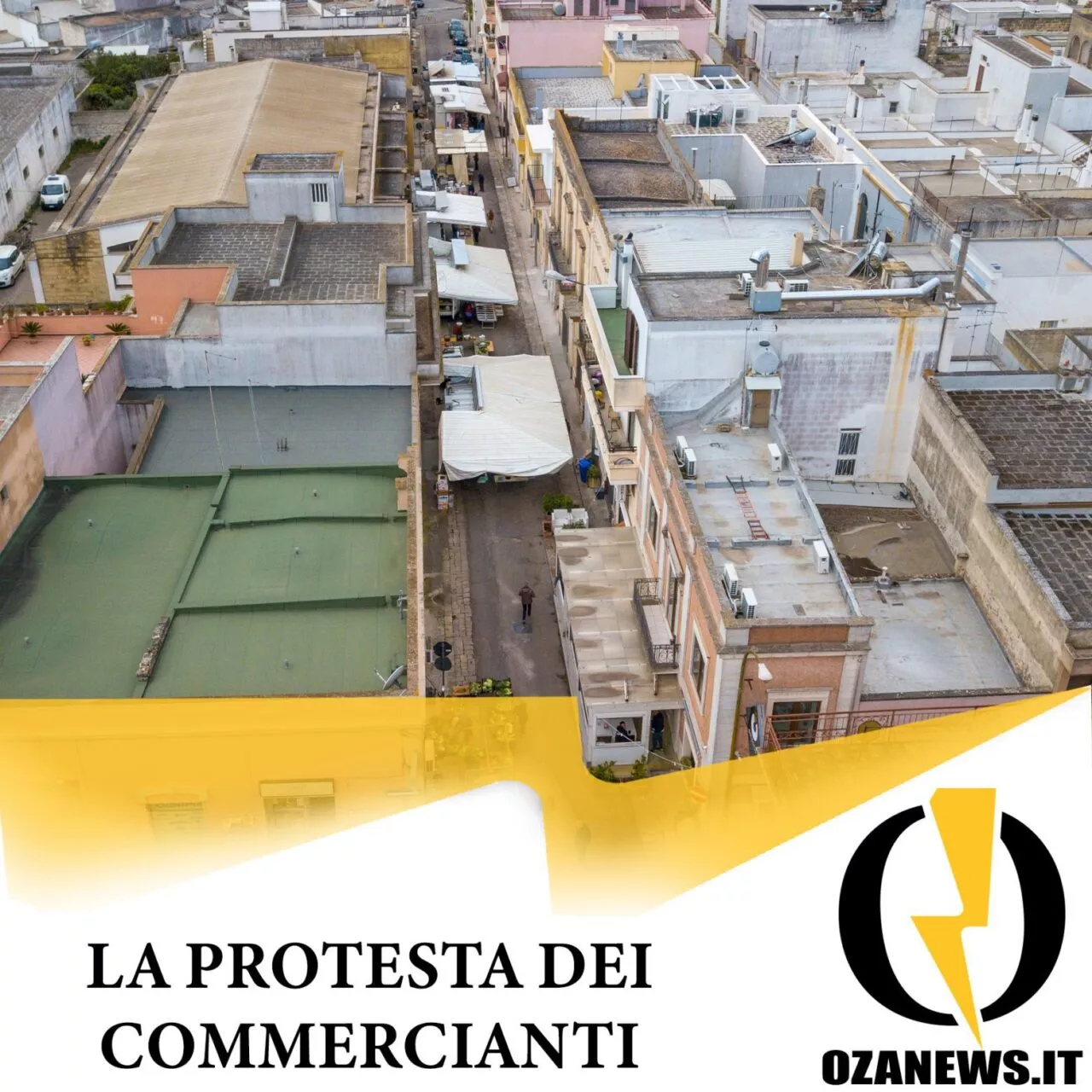 protestano i commercianti del mercato