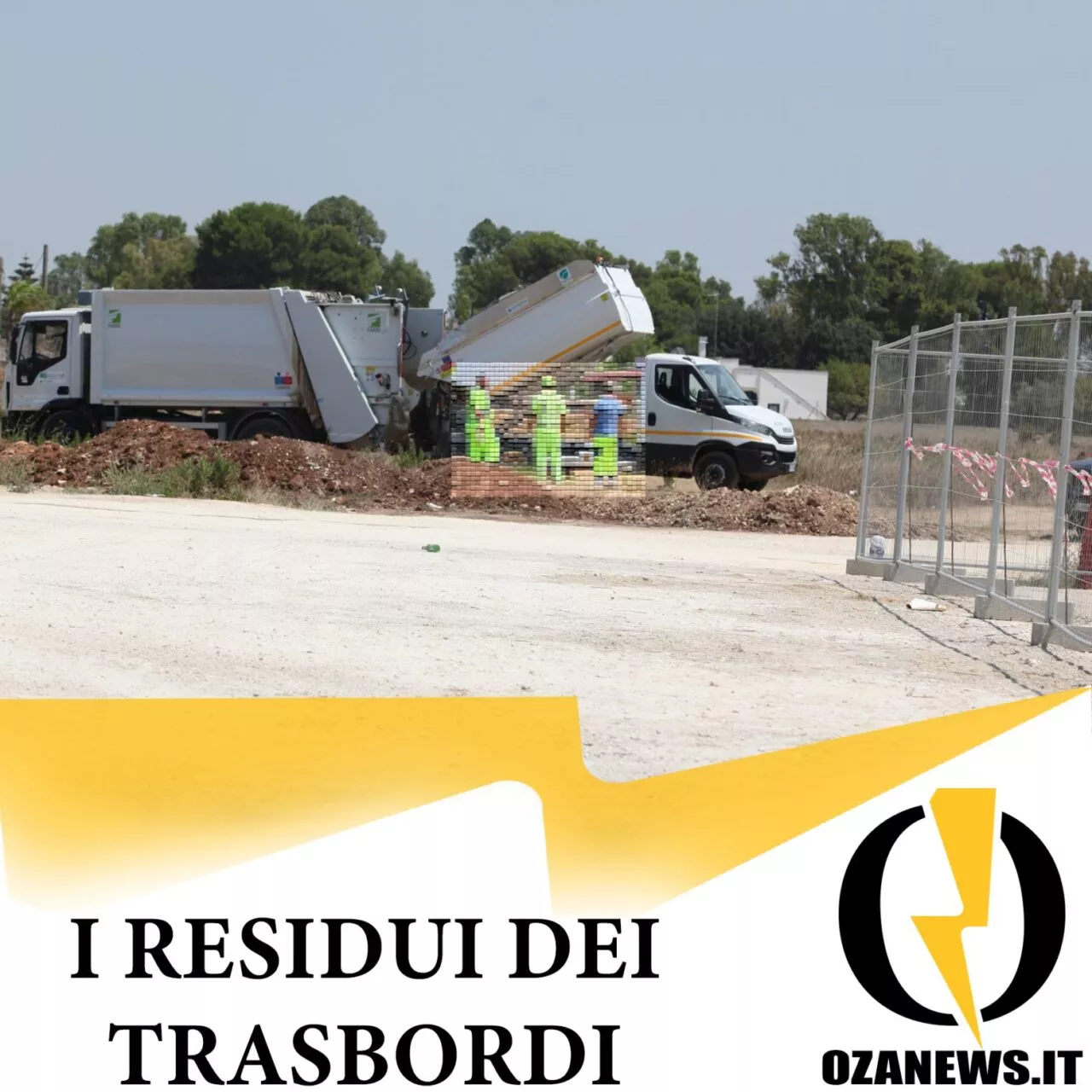 i residui dei trasbordi di spazzatura a ugento