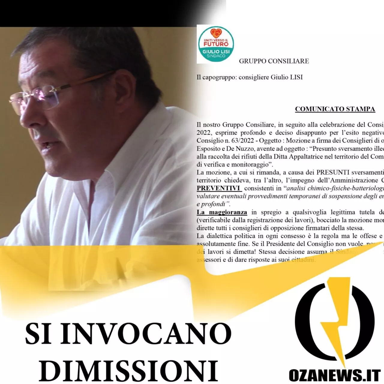si invocano dimissioni a ugento giulio lisi