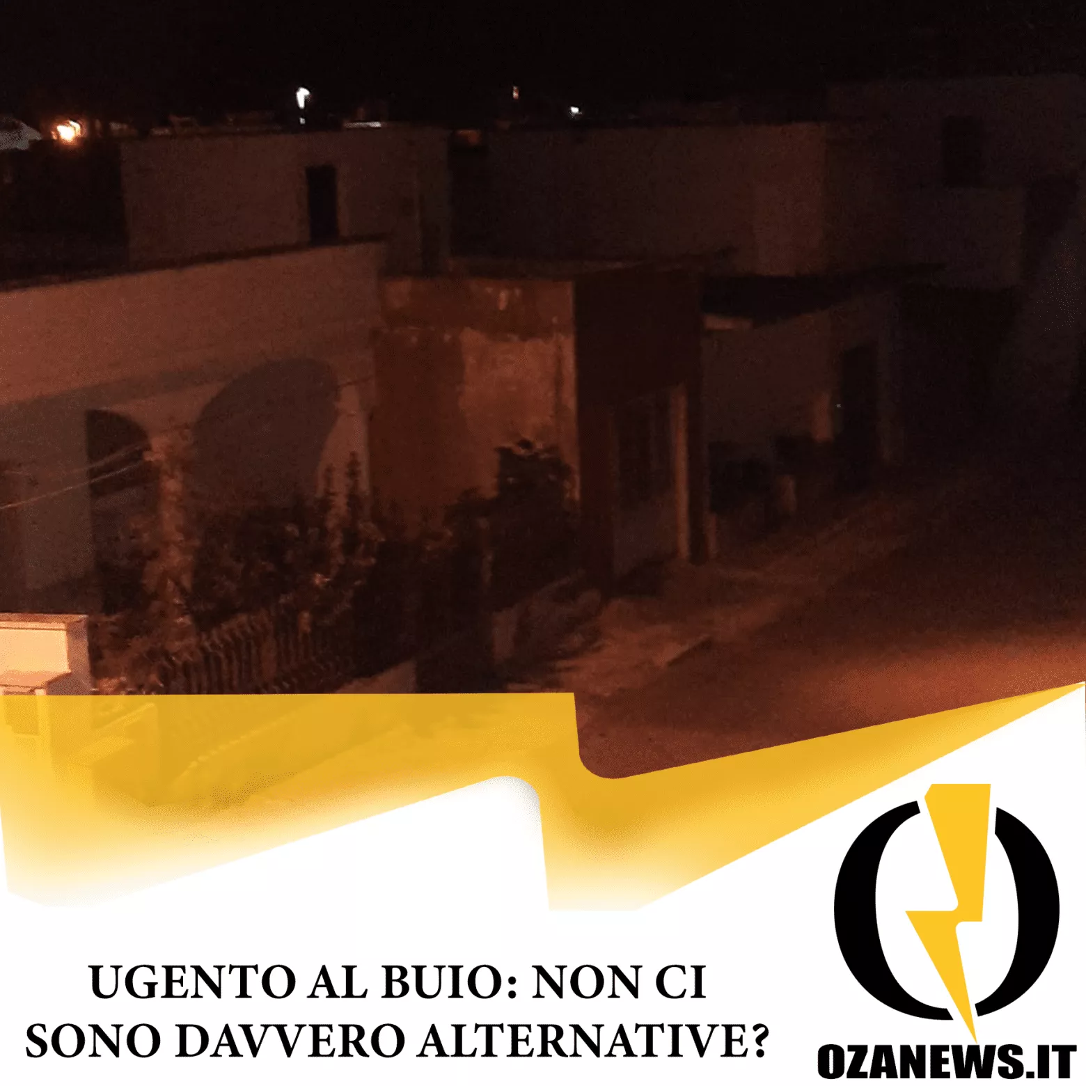 illuminazione pubblica a ugento rimane al abuio
