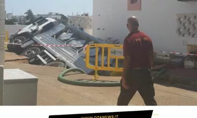 Incidente A Lido Marini LAutospurgo Sprofonda Nel Terreno