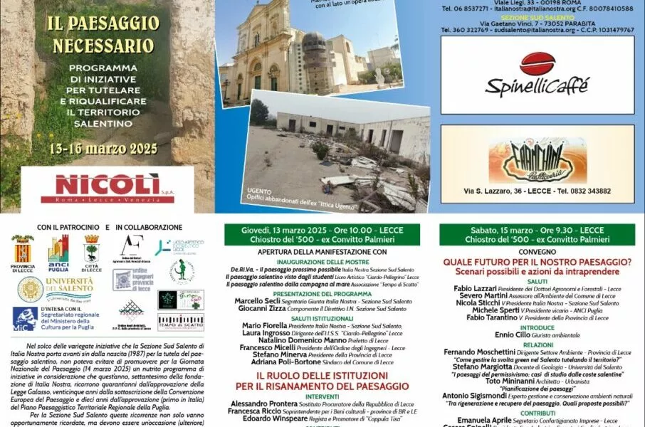 Il Paesaggio Necessario Lecce Un Evento Per Tutelare E Riqualificare Il Territorio Salentino