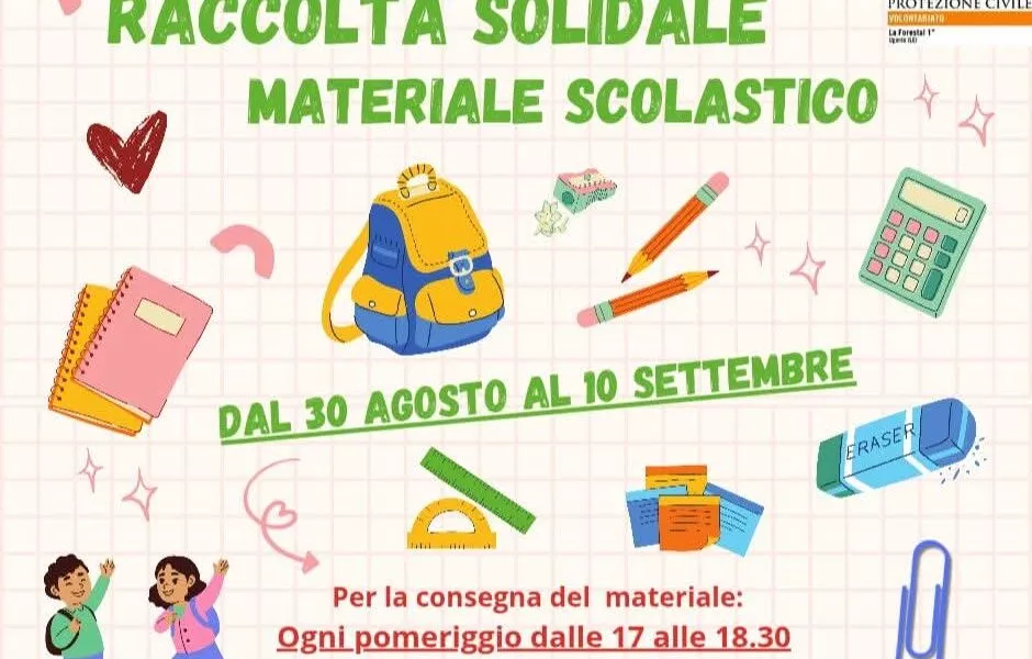 Raccolta solidale di materiale scolastico