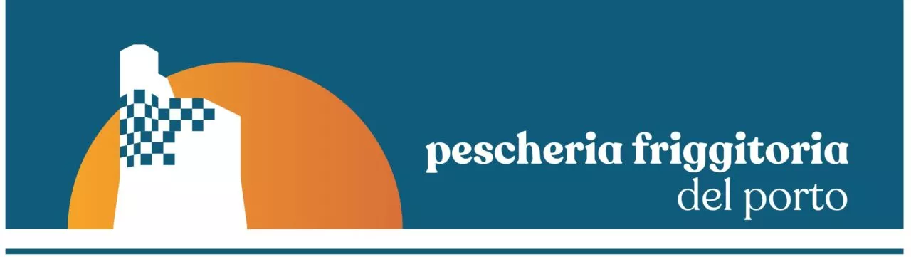 Logo Pescheria Friggitoria Orizzontale Blu RGB