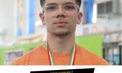 Luca De Matteis, Coppa Italia Bench Press U20 winner. Italian powerlifter with medal. Sports achievement.