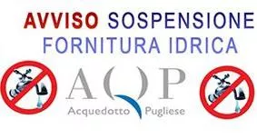 Melissano: stop all’acqua il 21 ottobre per lavori AQP