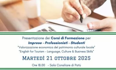 Corsi gratuiti a Patù per cultura e turismo nel Salento